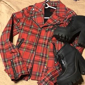 Plaid zipper